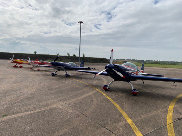 trevdugan's tweet photo. Great to visit RAFC Cranwell this weekend for aerobatics training in preparation for WIAC this year. Thanks to @RAFFlyingClub for all your help. #aerobatics #cranwell #raf @ExtraAircraft https://t.co/o0CVegbJUM