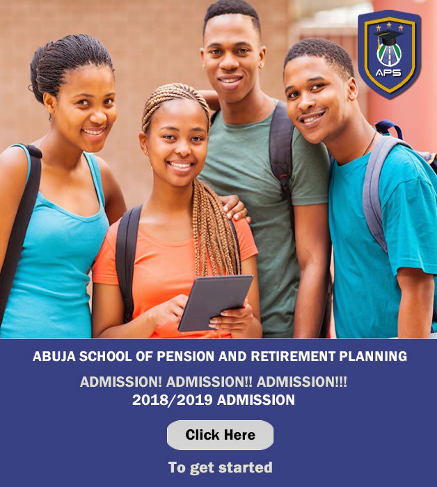 bimbo_cash's tweet photo. 2018/19 Admission is open for JAMB qualified candidates who scored ≥ 120 points. To apply, Visit any JAMB accredited CBT Center, and change your institution to Abuja School of Pension and Retirement Planning and stand a chance to secure Admission. #APSAbuja #AbujaPensionSchool https://t.co/o22TSOqMZs