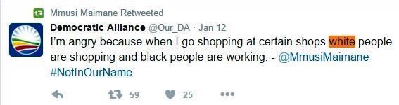 G00G0L's tweet photo. @JackBloomDA @RussLamberti @RomanCabanac @purplecowmobi @capeparty I am with you Jack, but I will not vote for a divisive, race-peddling party like the #DA. https://t.co/4bda7d2Q6l