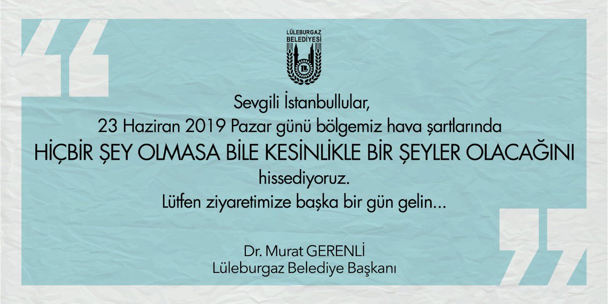 İstanbullu vatandaşlarımızın dikkatine! #HerseycokGuzelOIacak