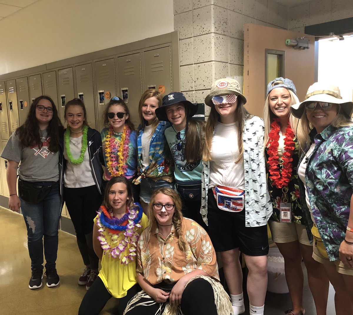 ozzyosborne25's tweet photo. Missed a day. Tourist Tuesday and today wacky Weds/ twinning. Young bucs getting after it with the spirit week! Training them up for when the COLONEL spirit calls!! #schoolspirit #nottoocool https://t.co/CfA54H9bDD