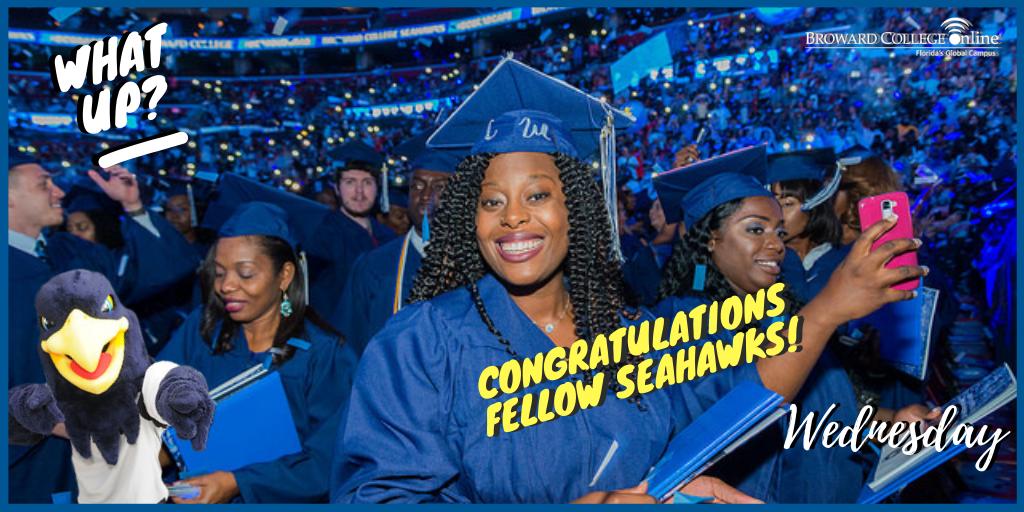 mybconline's tweet photo. Sammy Seahawk wants to give a special recognition to all fellow Seahawks who graduated at the Spring 2019 Commencement Ceremony!
Watch the Spring 2019 Commencement Replay: https://t.co/FlNyUgjpK9
#SammySeahawk #WhatUp #Wednesday #BrowardCollegeOnline #MyBCOnline https://t.co/YKy2bZTVUe