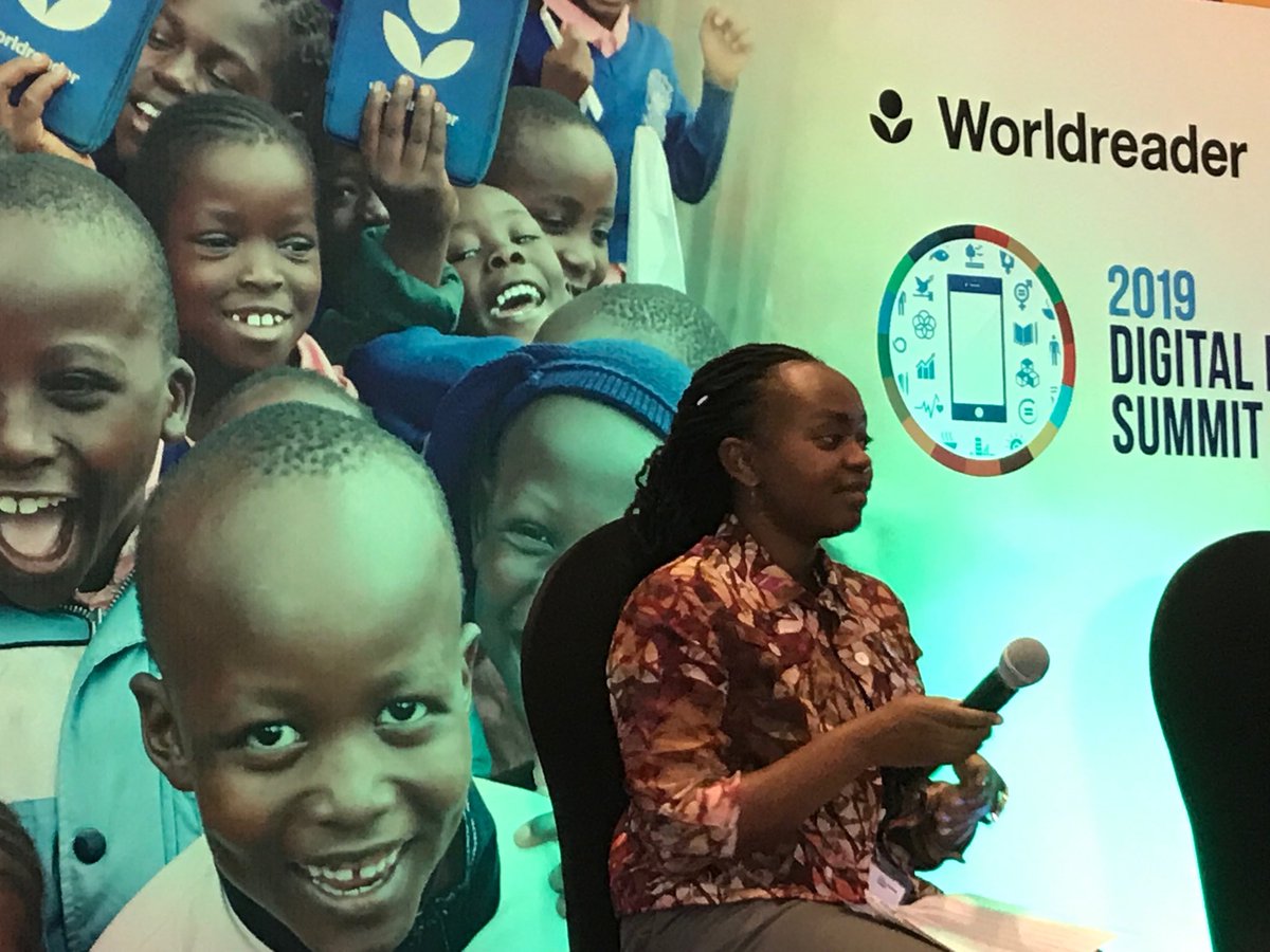 worldreaders's tweet photo. The #BrianTrust on "Positive #Gender Transformation through #DigitalReading" Esther Kyalo of @AWSC_UONBI on challenging gender norms. #DRS2019 #SDG5 https://t.co/afaSut0z1r