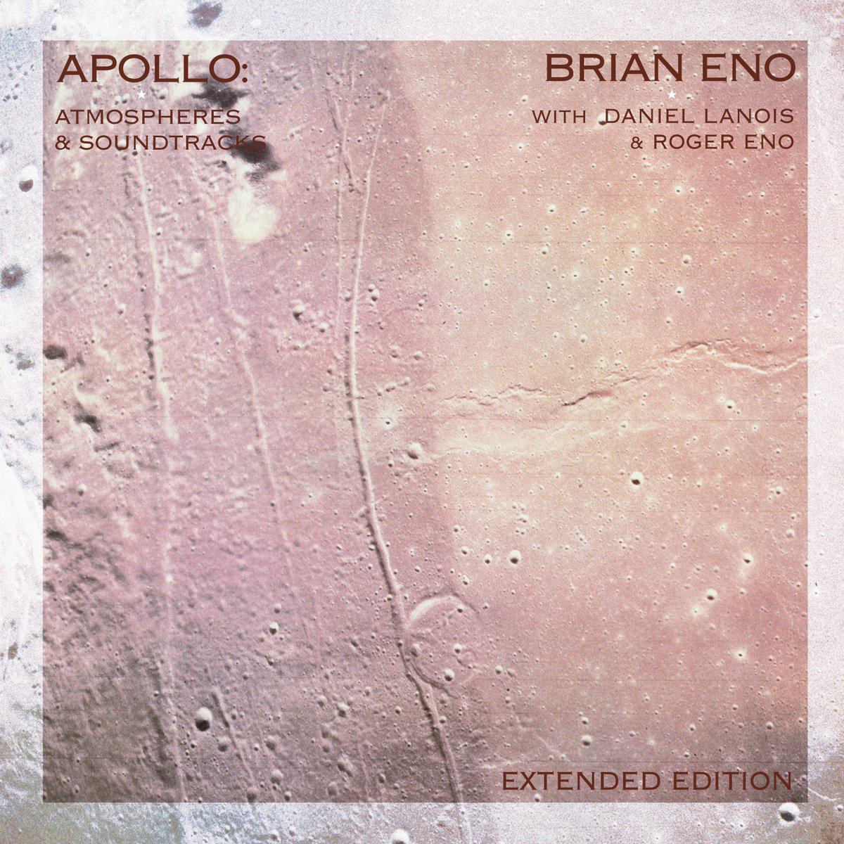 brianeno's tweet photo. ‘Apollo – Atmospheres &amp; Soundtracks – Extended Edition’ out July 19th. Eno reunites with brother, Roger and Daniel Lanois on 11 new tracks accompanying the seminal remastered album.  Pre-Order: https://t.co/0ug1t3jwdx https://t.co/ADbFfPhpVH