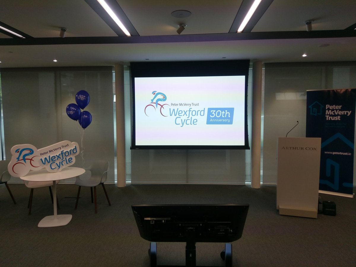 PMVTrust's tweet photo. All set to launch the 30th Wexford Cycle, UCD to Wexford Town, with out supporters and event sponsors @ArthurCoxLaw who are also hosting today's event launch. For more on the Wexford Cycle which takes place on 14th September visit https://t.co/nbyzwaBIKJ https://t.co/cn2V8Dwfqs