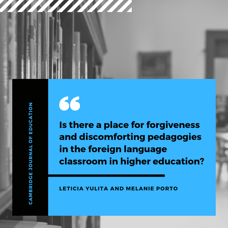 Languages_UEA's tweet photo. Check out this new publication by LCS Senior Lecturer Leticia Yulita in conjunction with Melanie Porto for the Cambridge Journal of Education!

 Link for the full publication here: https://t.co/eSeuJhrME2 https://t.co/MWTFqJ7vWn