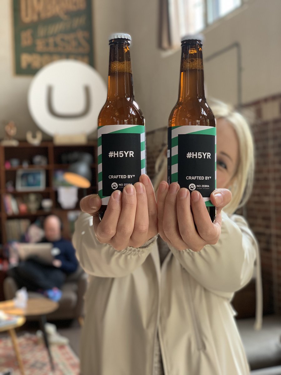 codegarden's tweet photo. Ever tasted #H5YR beer? 

Sounds tasty - apparently, it's a fruity beer 😋 Only 13 days until we get to test that theory. 

Cheers and, of course, #H5YR to @NoZebra for this great #DrinksPullRequest for the #Codegarden pre-party 🙌 https://t.co/KilCI0Tqcy