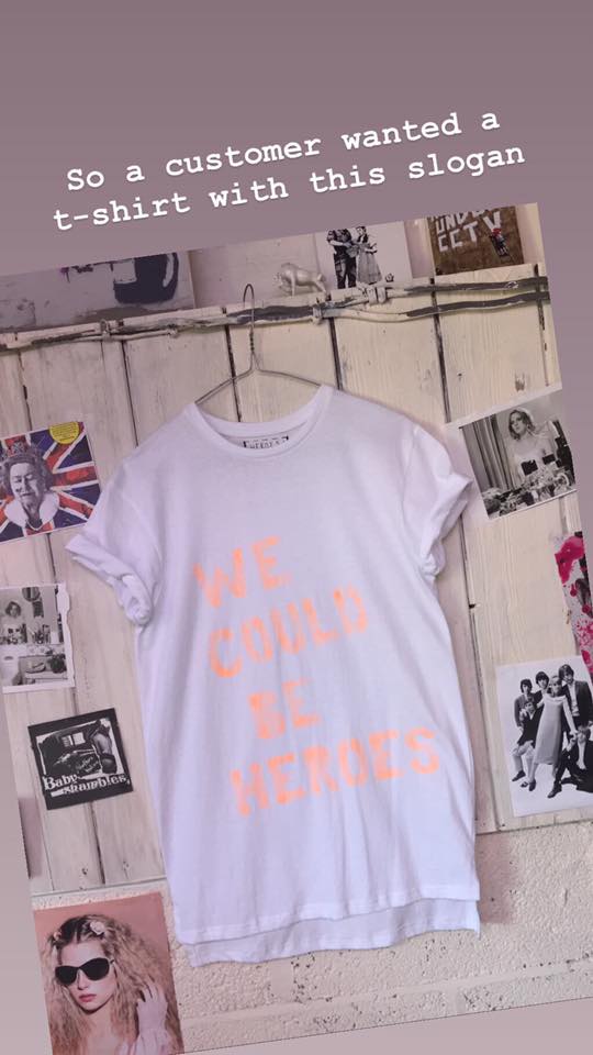 stellarboutique's tweet photo. Choose the t-shirt, choose your slogan, choose the effect and I’ll do the rest! Pick+mix t-shirt design at your service💫 https://t.co/oEHvXoj3Cu #customfashion #customisedclothing #tshirtdesign #slogantee #organic #ethicalfashion #sustainablefashion #wecouldbeheroes #custommade https://t.co/ZvBAxw6aHy
