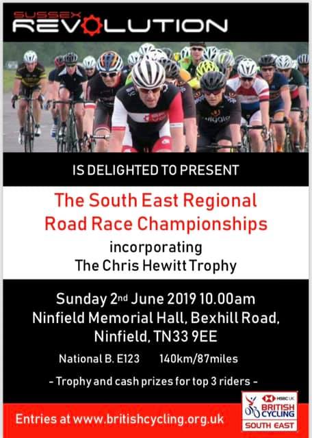 In memory of Chris Hewitt SRVC are hosting the South East Regional Championships 2nd June. Trophies and cash prizes for E123 riders they expect a large number of entries. Places are limited, sign up today &amp; help make this a day to remember. Closing date for entries is 19th May