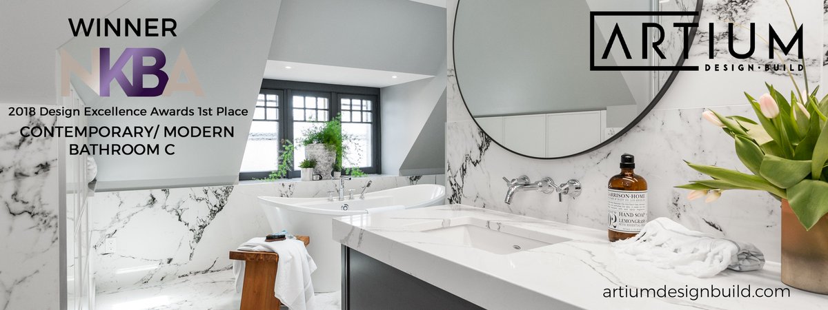 This past weekend at the <a href="/nkbaottawa/">NKBA Ottawa Chapter</a> Ottawa Gala, ARTium Design Build won first place in the Contemporary/Modern Bathroom Category! Congratulations to Jenny Neilson who was our Lead Designer on this incredible ensuite. Always a pleasure working with <a href="/Urban_Quarry/">UrbanQuarry</a> <a href="/EuroTileStone/">Euro Tile & Stone</a>