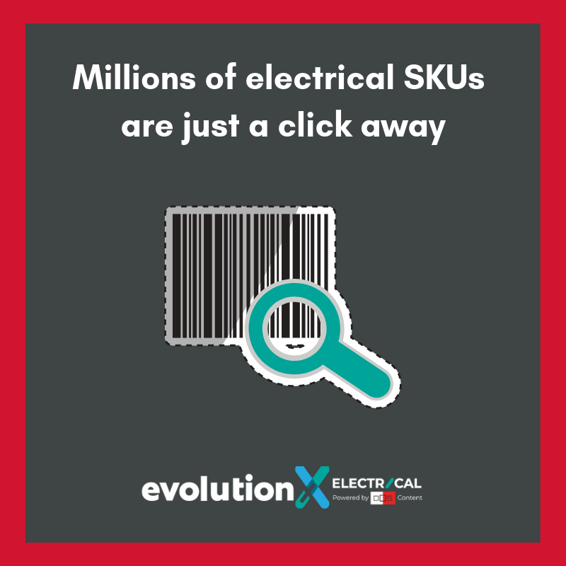es_tech_group's tweet photo. Millions of #electrical SKUs - with all supplemental information, images and documents that manufacturers provide - are ready for instant deployment on your EvolutionX - Electrical #webstore, powered by @DistributorData content. Learn more: https://t.co/7HVN3u8194 https://t.co/stQvXXw8E6