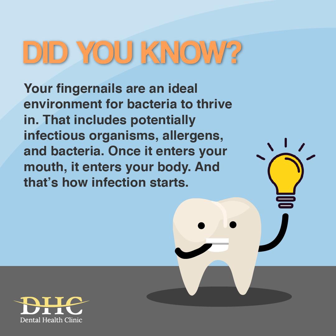 DentalHealthCli's tweet photo. Fighting the urge to bite your nails can be hard! Once you start, it can be harder to stop. But you can gradually stop by identifying the triggers and keeping your nails short and trimmed.

#dentalhealthclinic #DHC #tommythetooth #toothfact #toothtip #nailbiting #toronto #dentist https://t.co/JLujsAk4t5