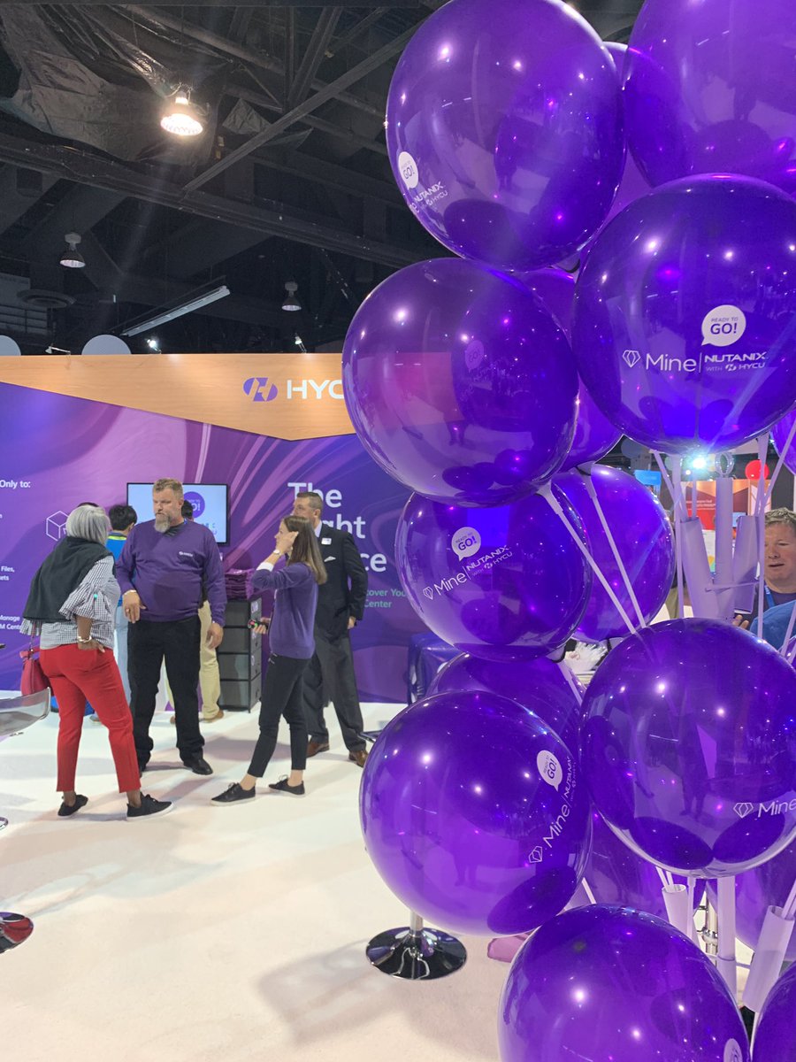 Come check out the HYCU platinum booth and learn all about Nutanix Mine w/ HYCU! <a href="/HYCUInc/">HYCU, Inc.</a> @MarkNijmeijerCA