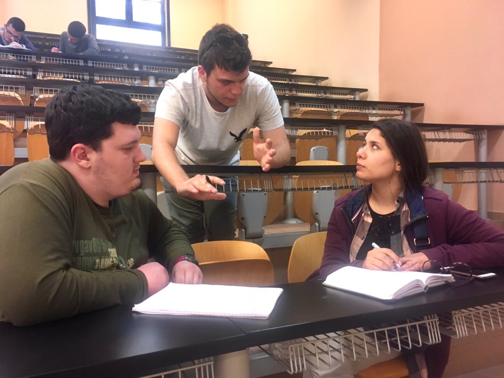 YoungMedVoices's tweet photo. Exchanging debate techniques with the Law School debate society at the University of Athens #YoungMedVoices from France, Tunisia and Greece get ready for the #AthensDebate on #EuropeDay tomorrow which will focus on EU’s foreign policy #DebatetoAction @AnnaLindh https://t.co/ZnktC4Tvlf