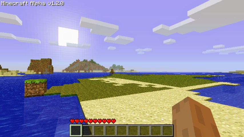 beta_mcpe1's tweet photo. With #Minecraft approaching its 10 years of existence, RETWEET if you have played the game before the Hunger Bar and Smooth Lighting, when Oceans were empty and when there was old Villages?! 😱 https://t.co/qx3OXddXTT