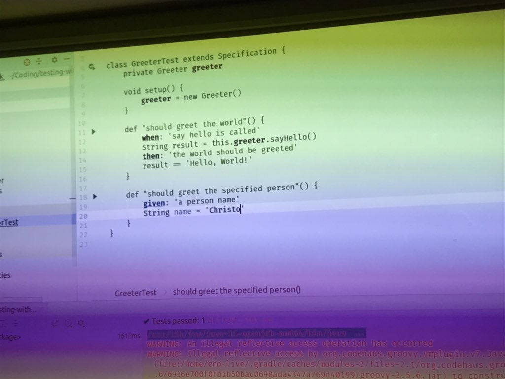 Latti_Nbg's tweet image. Testing with #spock and #kotlin at #hackerkegeln today with @ChristophWelcz @SCC_at_DATEV
