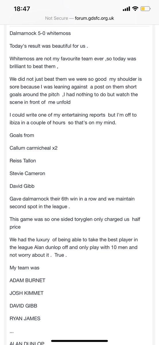 sydiiclover38's tweet photo. Some match report this is, tasteless. Don’t think @dalmarnock_afc we’re saying this when we scudded them 9-0 🧐 think that was the most one sided game Toryglen seen 👀🤷🏼‍♂️😭 @WhitemossAFC @GDSFC2008 @Scottish_AFF https://t.co/n442FReEre