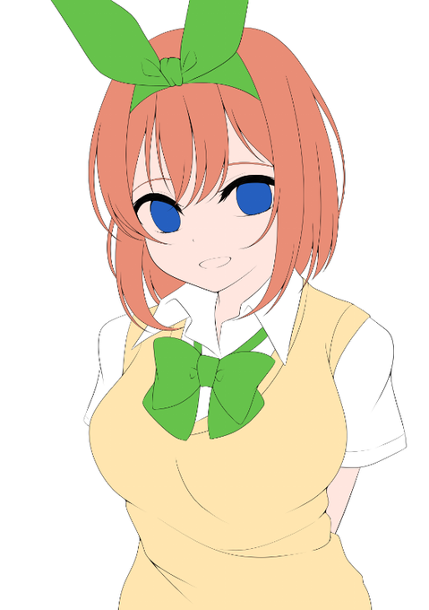 由木ヨシキ＠C106南1【n-14b】さんがTwitterに投稿した中野四葉(五等分の花嫁)のイラスト。