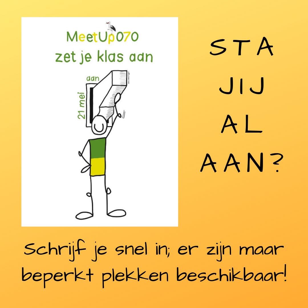 Hey Haagse lerares. Wat doe jij vanavond in de pauze van #ajxtot ? Inschrijven voor de meetup van 21 mei natuurlijk. Van 17-19 uur in de aula van <a href="/GymHaganum/">Gymnasium Haganum</a> Schrijf je in: docs.google.com/forms/d/1nYhbK…