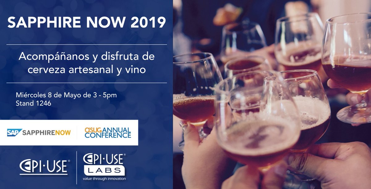 EPIUSEColombia's tweet photo. ¡Acompañanos en nuestro stand 1246!.

Nuestros expertos te esperan para brindar y conversar lo que quieras saber acerca de la transformación digital de tu negocio.

#SAPPHIRENOW #ASUG2019 #SAPPHIRECONEPIUSE 
#EPIUSE #EPIUSELATAM #TodosSomosEPIUSE https://t.co/UoODPJJiDe