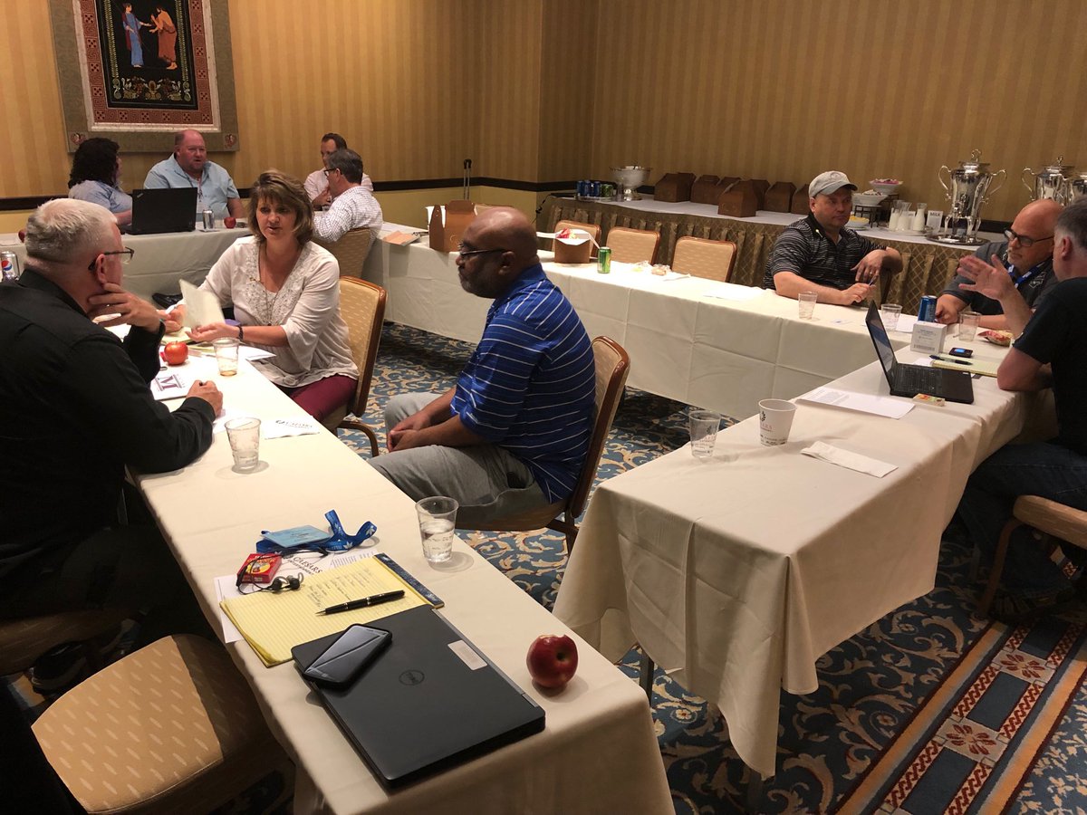 ⁦<a href="/WEForg/">Water Environment Federation</a>⁩ Operations Challenge Committee hard at work “ideating” about the future. #OpsChallenge #Ideation