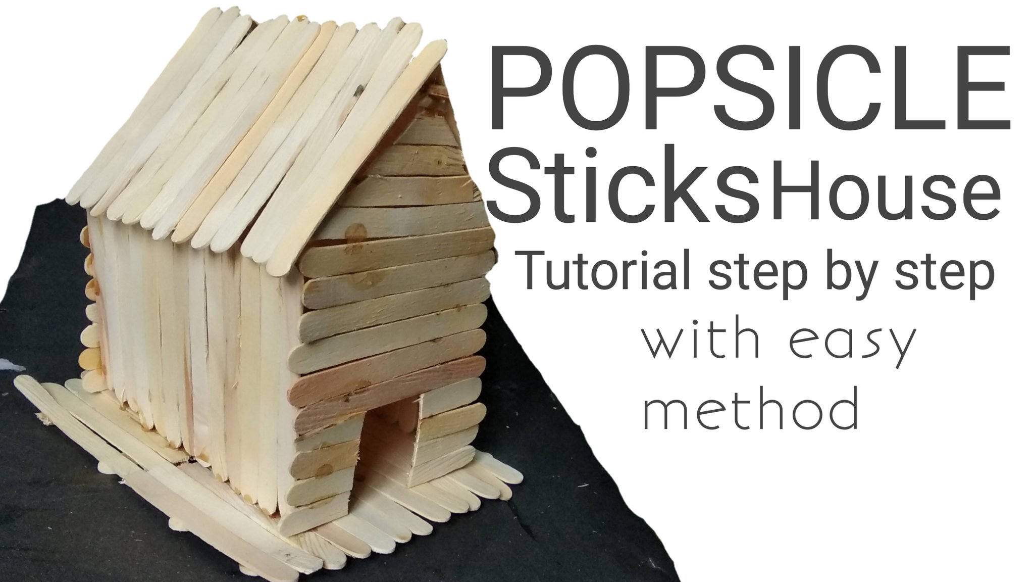 Art Of Rohit on X: Popsicle sticks house tutorial -   #art #DIY  / X