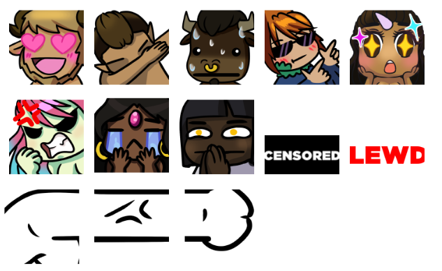 sandieee's tweet photo. been busy with my wedding prep. but also making some time to work on @LoveMythosTheGa. in the meantime check out some emotes I made for our official discord! #indiegamedev #monstergirls #emotes #artistsontwitter https://t.co/hziPpI4ri6