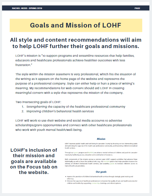 rjhicks20's tweet photo. does my overview of LOHF goals make sense in the context of this report? #engl318mu https://t.co/B36gRpR7Yo