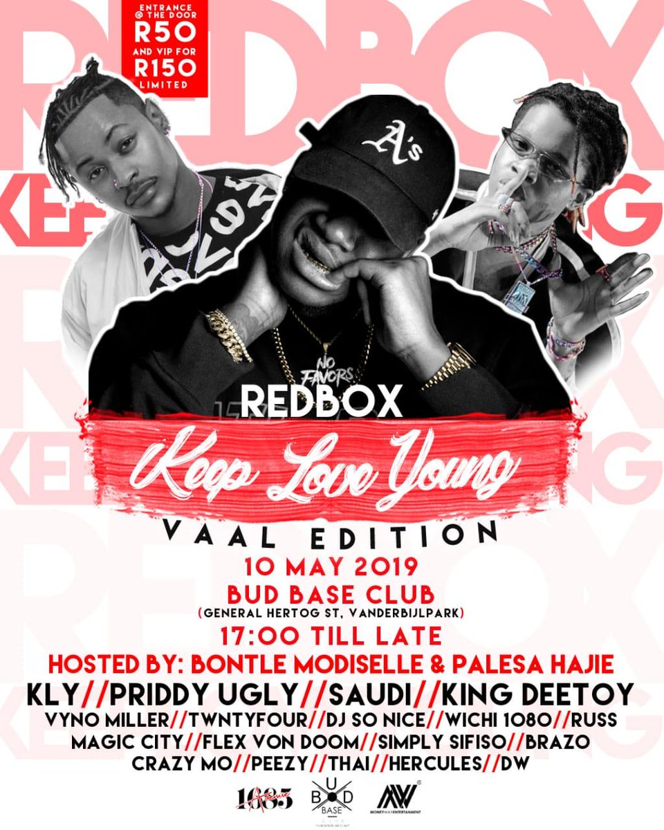 Dj_SoNice's tweet photo. VAAL this Friday!! We going up 🍾 #redboxvaal https://t.co/pHCOO86CUb