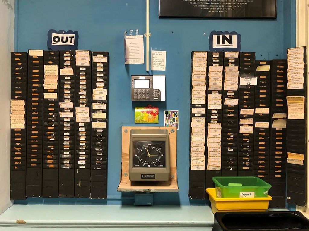 fauxhemia's tweet image. You in or out? #ps125 #oldschool #punchclock #time #nyc #publicschool @ps125m @bmcc_cuny