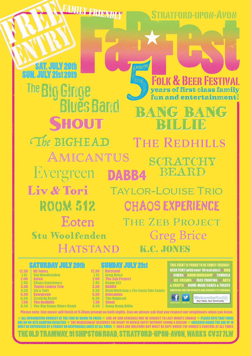 Fab_Fest's tweet photo. Dates for your diary. 20/21 July 2019! https://t.co/nxEUUsyzKJ