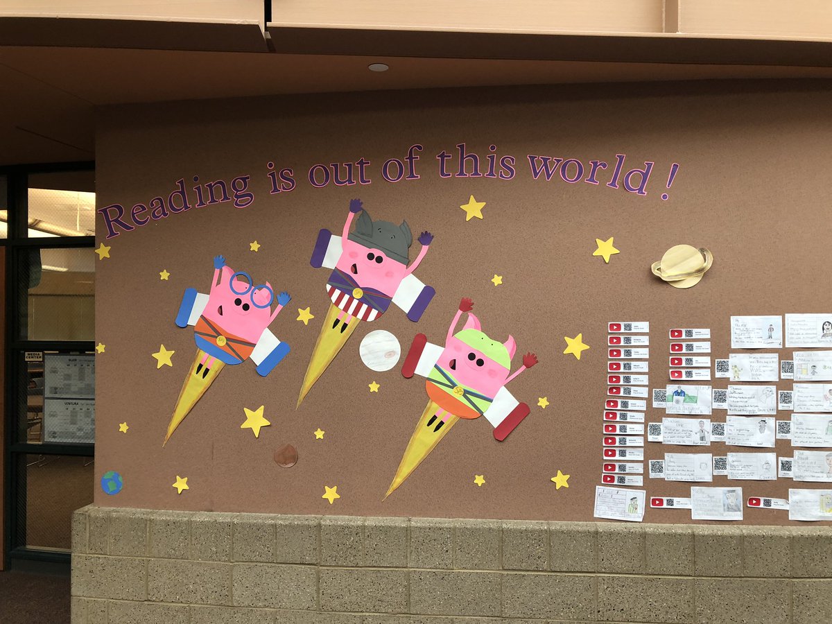 OPSChandlerView's tweet image. The theme for summer 2019 is “A Universe of Stories” and our school library #paraprofessional @HardyJoycelyn is preparing for our @OPS_Foundation summer library grant in conjunction with @OPS_Libraries &amp;amp; @OmahaLibrary #mwlibchat “The Three Little Superpigs” by Claire Evans