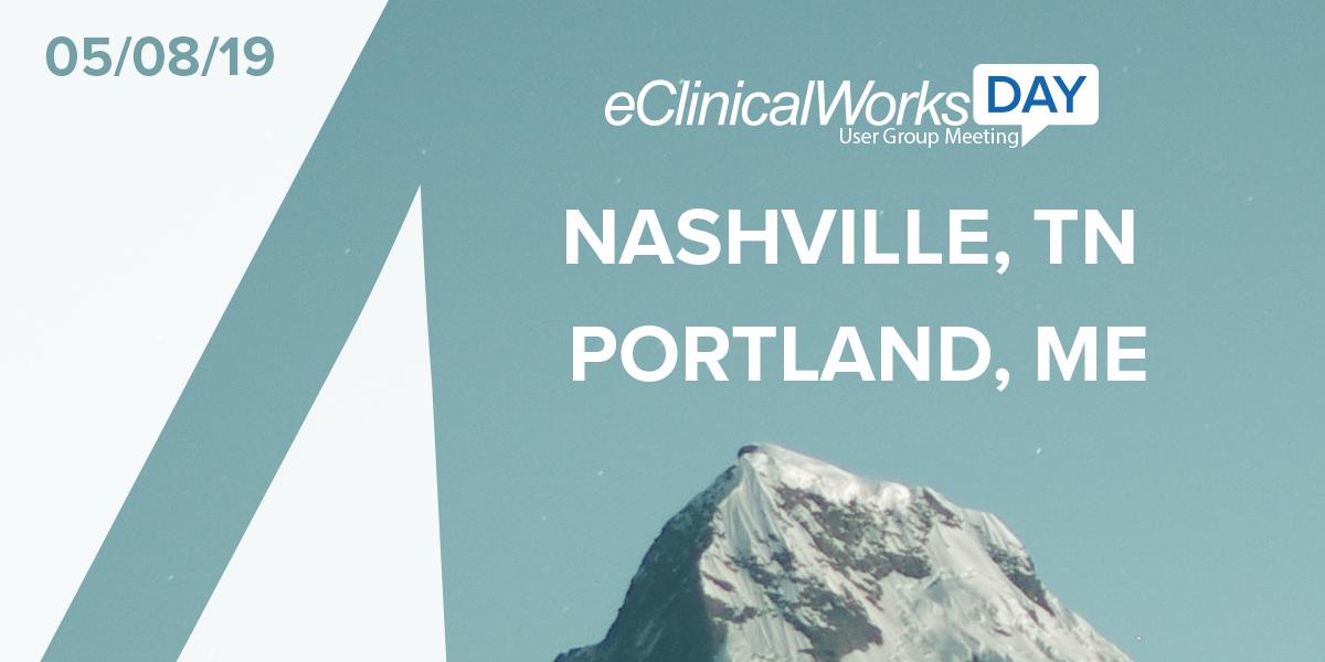 eClinicalWorks's tweet photo. Interested in learning more about our healthcare solutions? If you’re in Nashville or Portland, stop by our eClinicalWorks day! Click here to register: https://t.co/QigAujgPDF #eCWDay https://t.co/rodznfMG4B