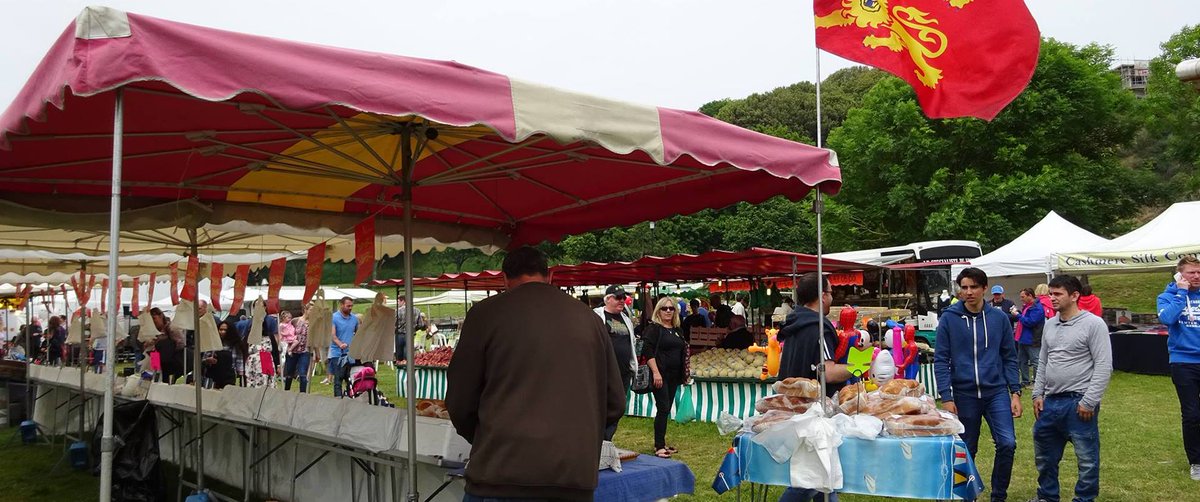 JIMFFestival's tweet photo. From Friday 31st May –  Sunday 2nd June 2019, the market will be situated on the Peoples’ park by day and in the evenings and a number will visit the lower park to entice you with a little bit of Normandy. Find out more at https://t.co/iBnSNeJr4g https://t.co/DuuZKu1hne