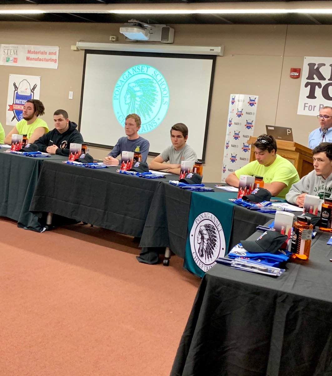 tspisso's tweet photo. #SkillsUSA National signing day at #Ponaganset! Proud of these Chieftains! ⁦@ReneePalazzo⁩ https://t.co/7may3q30ki