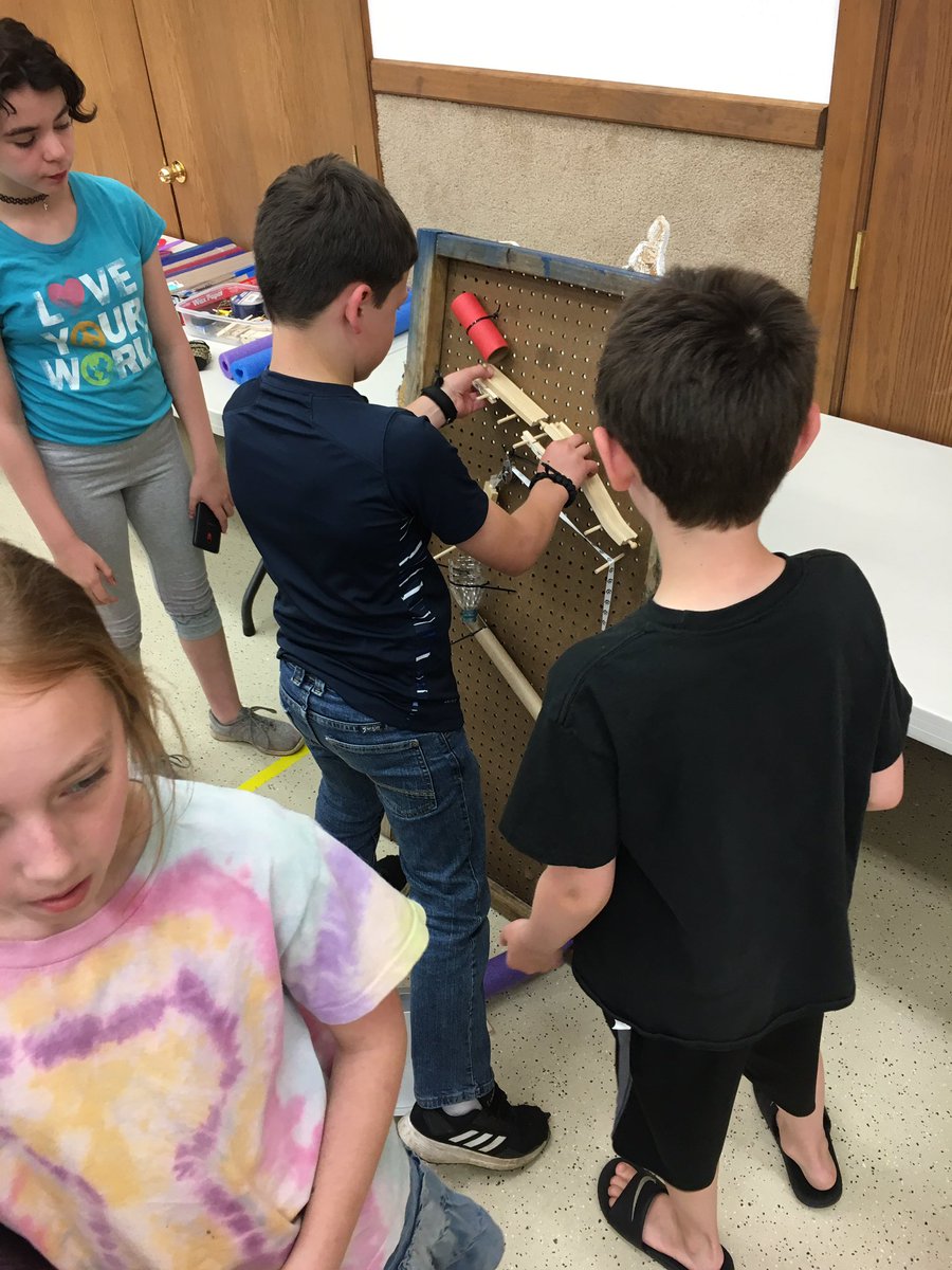 Last night the <a href="/PurdueExMadison/">Purdue Ext. - Madison</a> Creation Corner #4H club got their #STEM on building Rube Goldberg machines! #InspireKidstoDo