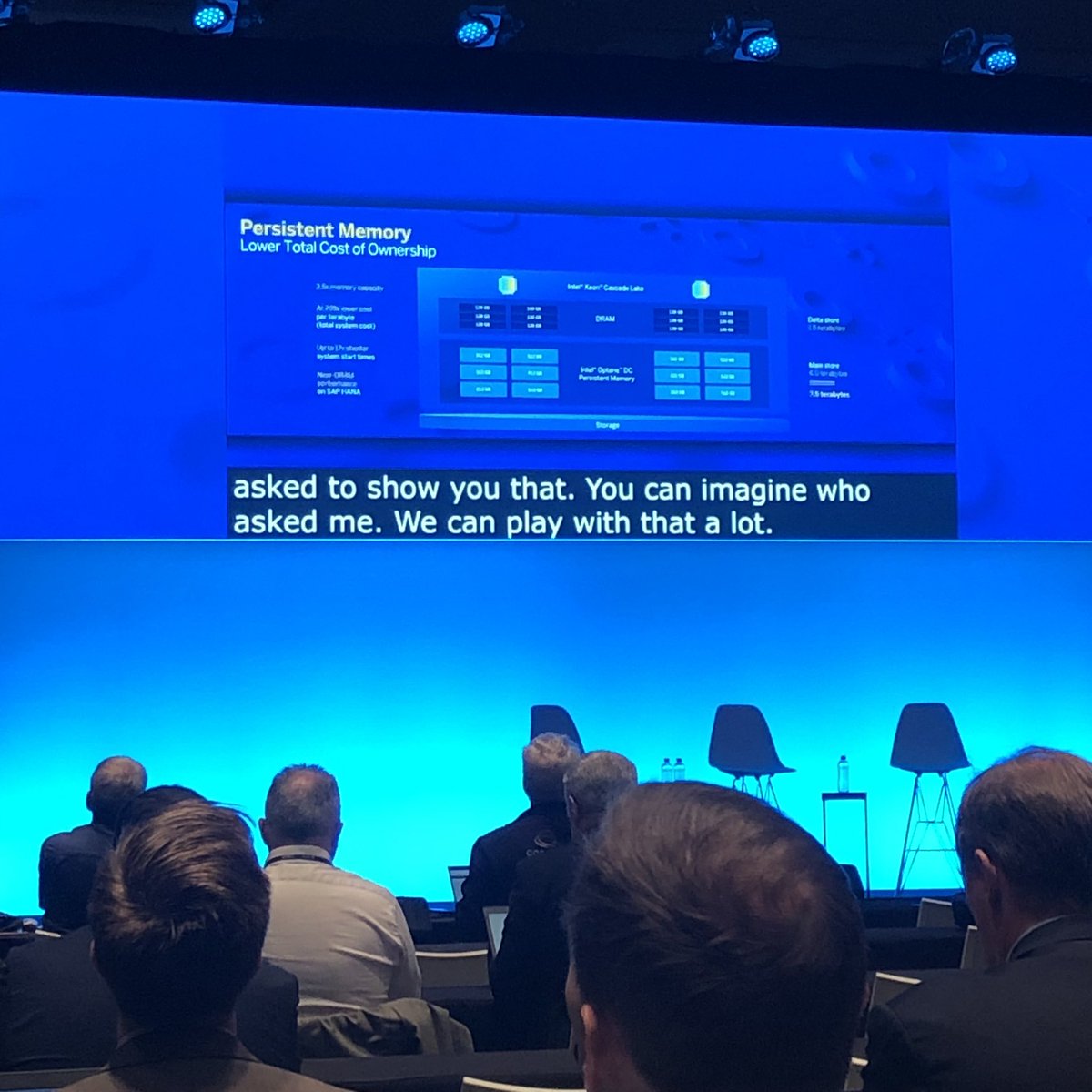 Interesting to listen to the #SAPPHIRENOW keynote covering @Intel and Optane Persistent Memory as an important tool for scaling their in-memory database capabilities. Great application for this technology. #Database #Cloud
