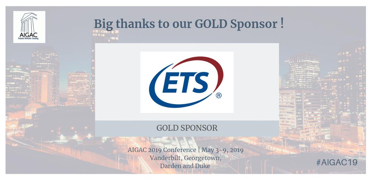 As AIGAC 2019 continues this week, we’d like to extend another thank you to our Gold sponsor @ETSCorporate for helping make this year’s conference a success!