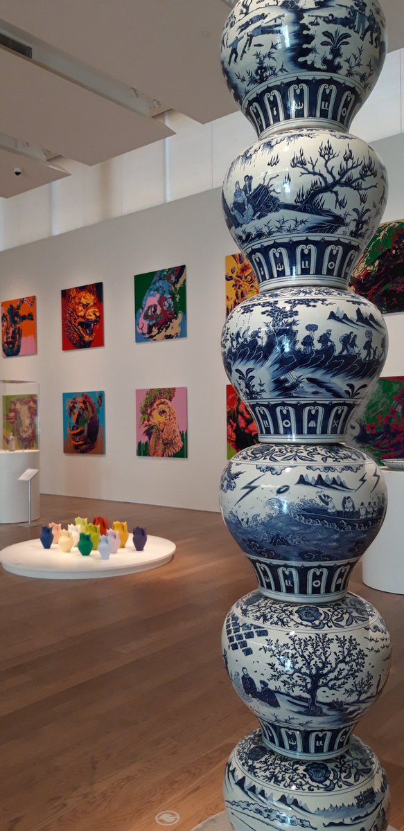mtzabiras's tweet photo. At @gardinermuseum last night for amazingly informative and moving panel on treatment of Uyghurs in China #HiddenFromView #Xinjiang
Got a chance to see #AiWeiWeiUnbroken art exhibit w refugee motifs on porcelain https://t.co/mvDVDNM2vS