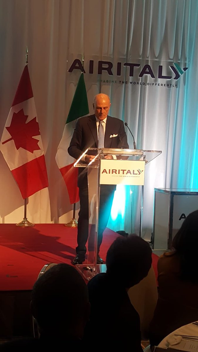 ItalyinCanada's tweet photo. 🇮🇹🇨🇦 Italy and Canada are getting closer and closer! Celebrating @air_italy_  new route between #Toronto and #Milan! 🍾 https://t.co/lKXeToWa4N