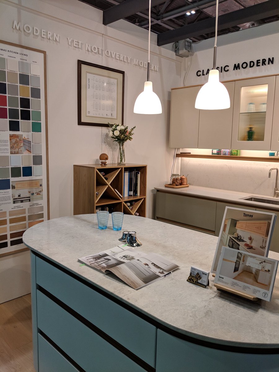 Good to see <a href="/tomaskitchens/">TOMAS KITCHEN LIVING</a> today at Grand Designs Live. Beautifully crafted kitchens. "Modern, yet not overly modern!" #GDLive19 #gdlive @GDLive_UK