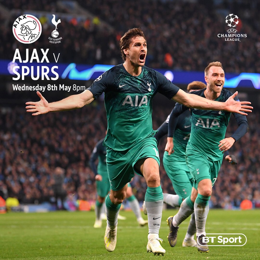 Ajax v tottenham 8 pm in the Two Willows who will come out on top!