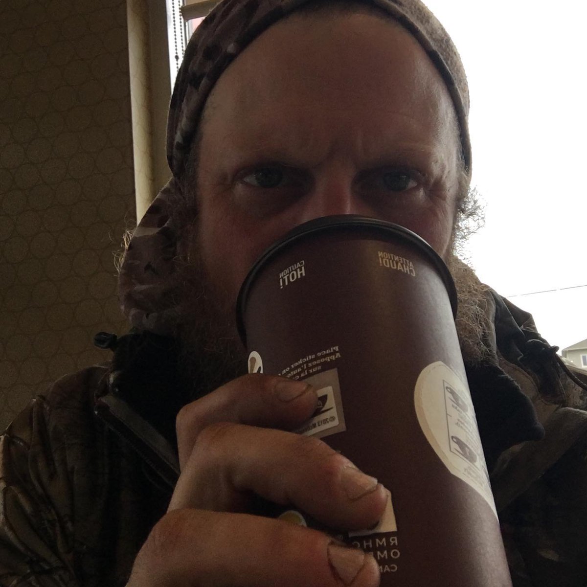 GreatWalkAbout's tweet photo. Got to get my coffee in when I can before heading out of town. Woodstock has been fun but time to go. Off to Hartland! Day 68 on The Great Trail. #wanderen_viking #walkabouttowalkwithout #diabetes #thegreattrail #diabetescanada https://t.co/EdfZ2TKjDa