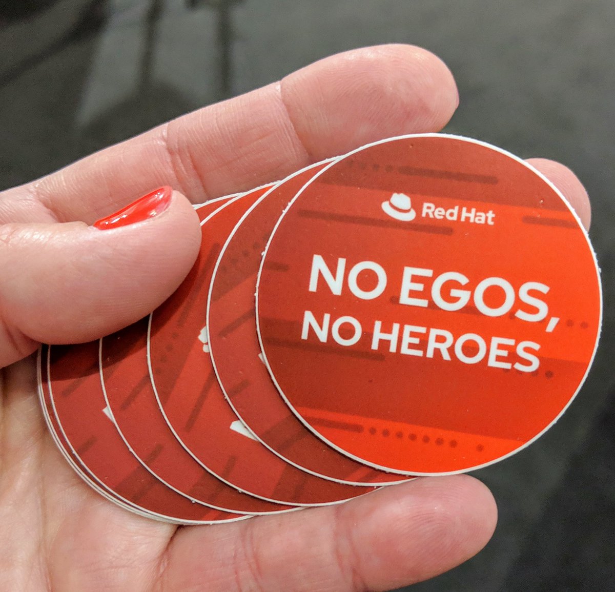 allisonsm7's tweet image. One more reason why I work at @RedHat. Come see me at the Culture of Collaboration booth mini-theater, 11:30am today, for &quot;Beyond engagement: What open leaders need to know about empowering others.&quot; #TheOpenOrg #RHSummit