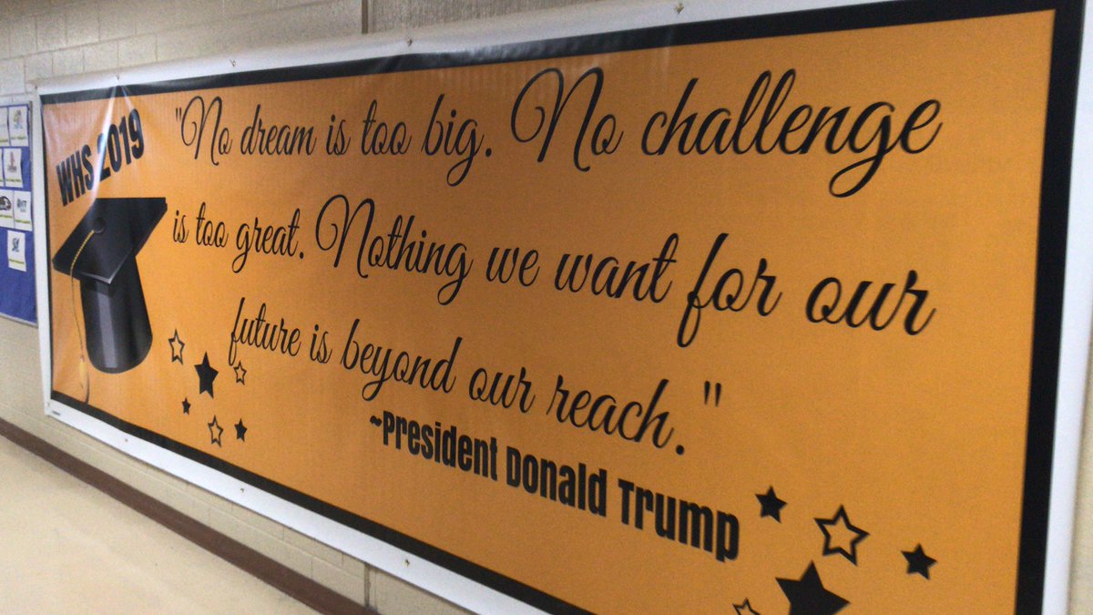 CoachErmish's tweet photo. @realDonaldTrump Wall, SD Seniors everything BIG!  Invite to speak at Wall High School Graduation is still there. May 28th 1:30. https://t.co/gwj5XS8vdY