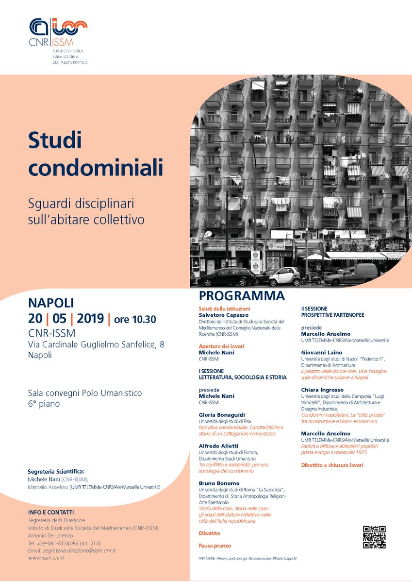 Studi condominiali: sguardi disciplinari sull’abitare collettivo  (CNR-ISSM, 20 maggio 2019)