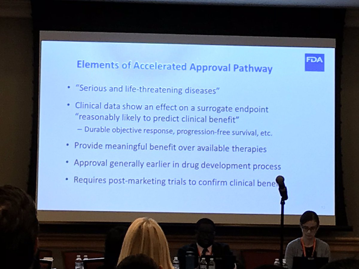 #AAADV19 is starting with @AjeFashoyin talking about @US_FDA approval processes. Here’s a primer on the #acceleratedapproval pathway