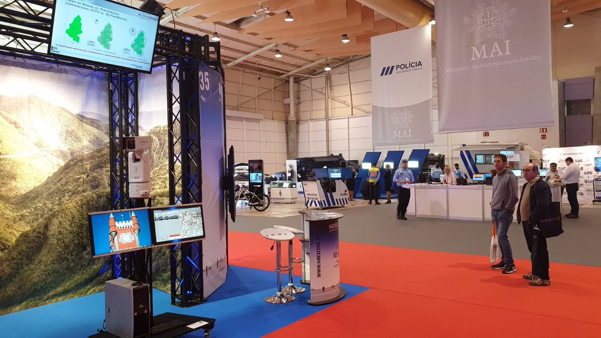 IQFireWatch's tweet photo. We are currently at #Segurex2019 in Lisbon, Portugal showcasing our #IQFireWatch technology with our partner Micotec. Portugal has long been hit hard with wildfires, which is why we're glad to be here today! #earlywildfiredetection https://t.co/W8g6pmjbzT