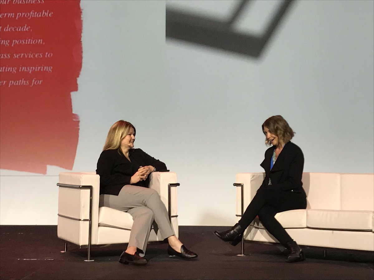 stephhartsog's tweet photo. Sue Fellows, Chief Customer Officer, @workfront and Rose Hayes @JLL getting ready to talk to #2019Leap attendees about the future of work. https://t.co/W6D7sffVHN
