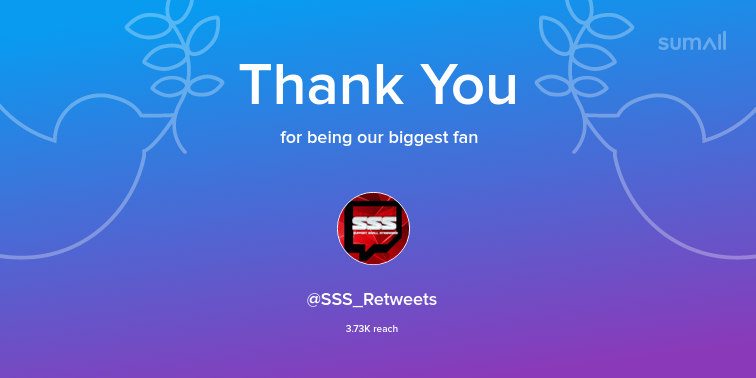 Death2xRip's tweet photo. Our biggest fans this week: SSS_Retweets. Thank you! via https://t.co/ifuSwWM2vm https://t.co/MPky8hpNBf